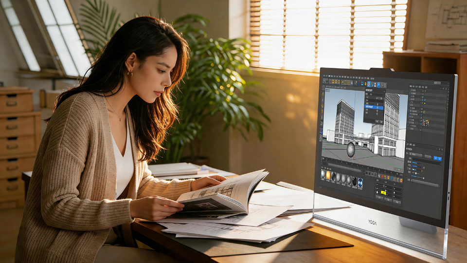 Огромный, яркий и дорогой: вышел OLED-моноблок Lenovo Yoga 32 Ultra Aura с дисплеем 4K на 165 Гц