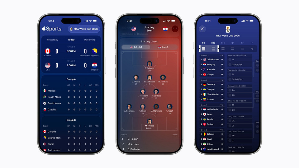 Готовимся к ЧМ-2026: вышло приложение Apple Sports для отслеживания футбольных матчей на iPhone