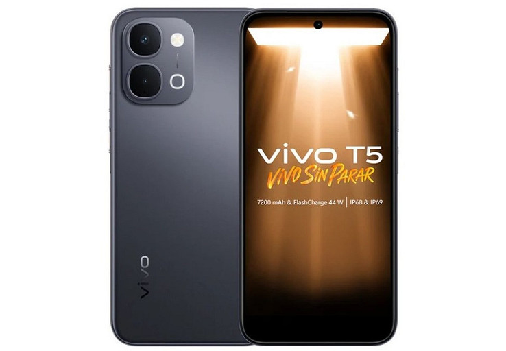 Представлен стильный vivo T5 с батареей на 7200 мА*ч и защитой IP69