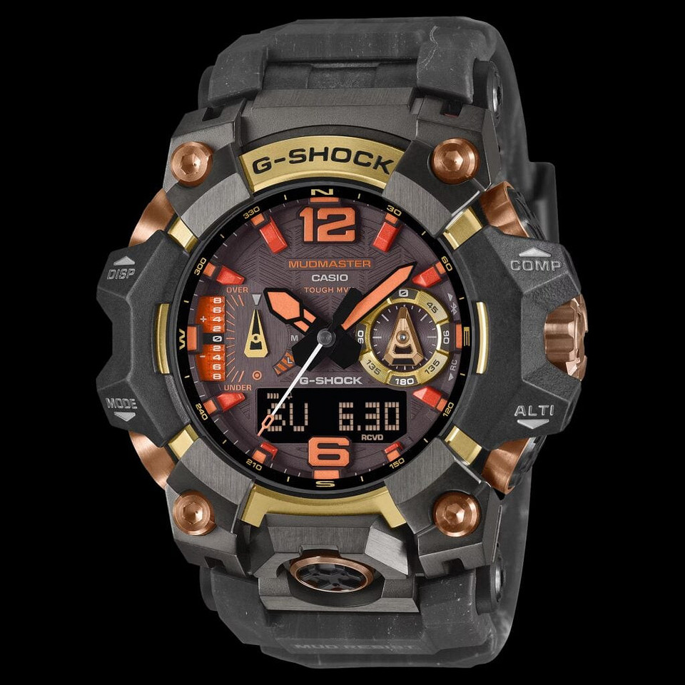 Casio выпустила экстремально защищённые часы G-Shock Mudmaster GWG-B1000MG-1A9 в «магматическом» дизайне