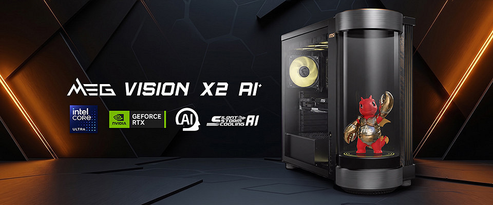 MSI превратила игровой ПК в ИИ-голограмму. Новый MEG Vision X2 AI⁺ получил «живой» дисплей