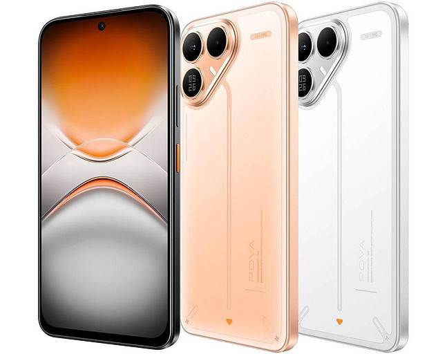Представлен смартфон TECNO POVA 8 с батареей на 8000 мА*ч и крошечным экраном в блоке камеры