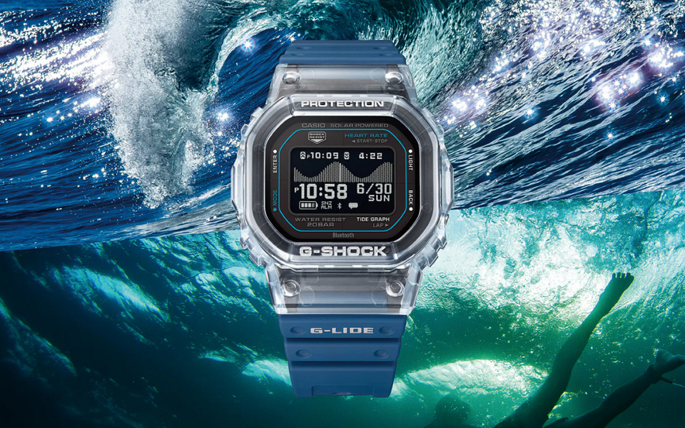 Casio выпустила самые летние G-Shock G-Lide GBX-H5600 с датчиком пульса и солнечной зарядкой