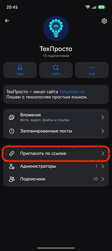 Выбираем «Пригласить по ссылке»