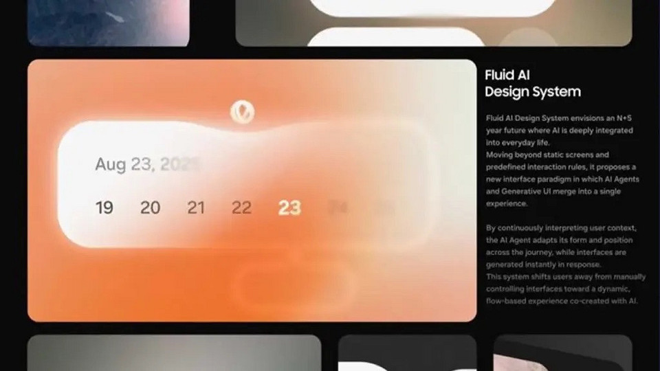 Samsung показала интерфейс будущего. Fluid AI Design System может полностью изменить One UI