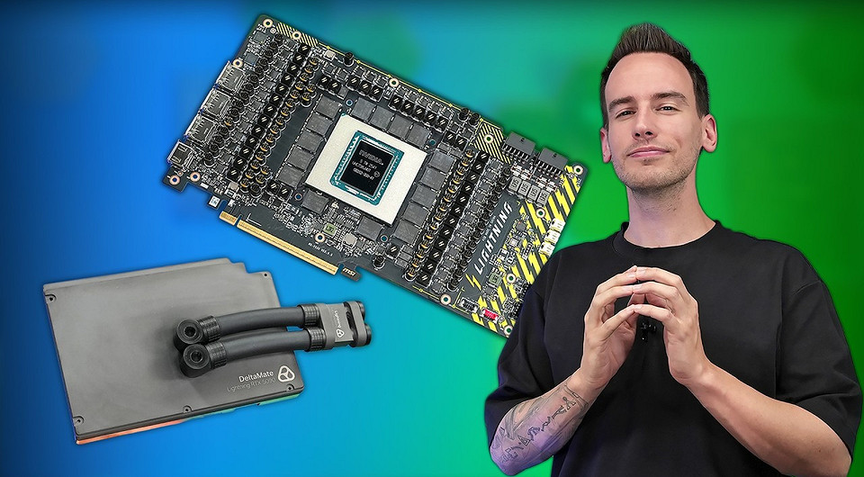 der8auer улучшил флагманскую MSI RTX 5090 Lightning с помощью кастомной «водянки»