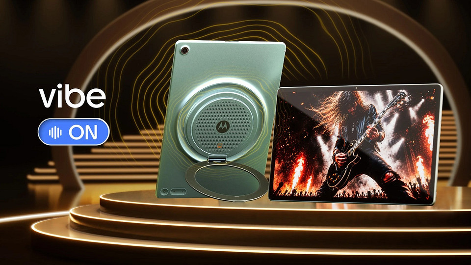 Такой планшет вы точно не видели: представлен Motorola Moto Pad 70 Groove с колонкой JBL