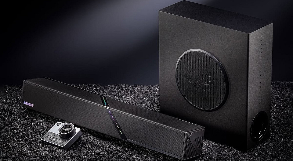 Представлен игровой саундбар Asus ROG Gjallar с Dolby Atmos и беспроводным сабвуфером