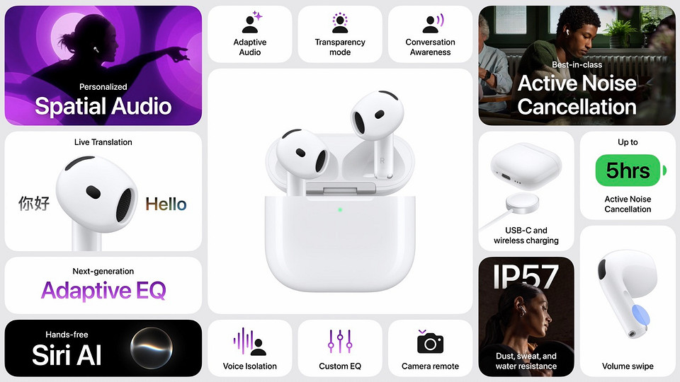AirPods 5 стали лучше и дешевле. Базовые наушники Apple получили новое управление и влагозащиту IP57