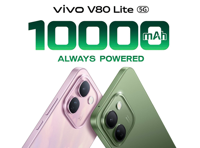 Прямиком из Книги рекордов Гиннесса: представлен vivo V80 Lite 5G с батареей на 10 000 мА*ч